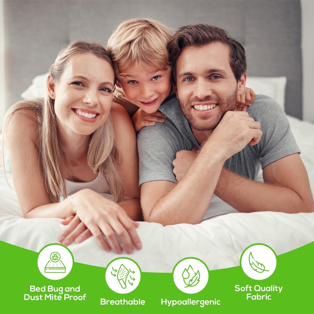 Guardmax Sleeper Sofa Mattress Protector - 100% Waterproof Zippered Encasement,