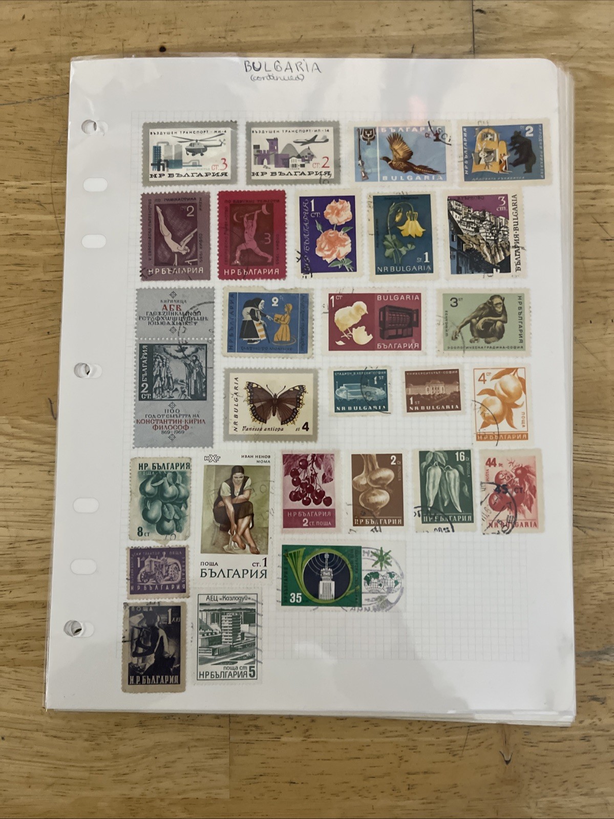 Lot of new and used stamps from all over the world. ON Paper.