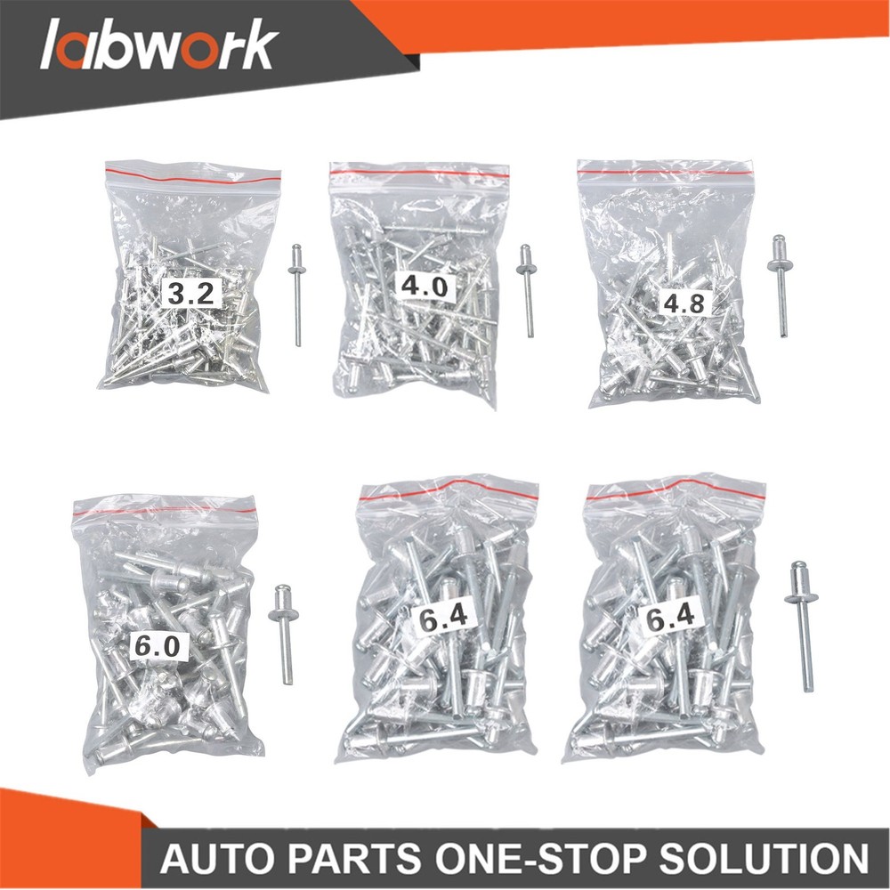 Labwork 1/4” Pop Rivet Gun Kit with 210Pcs Blind Rivets 13" Hand Riveter Tool