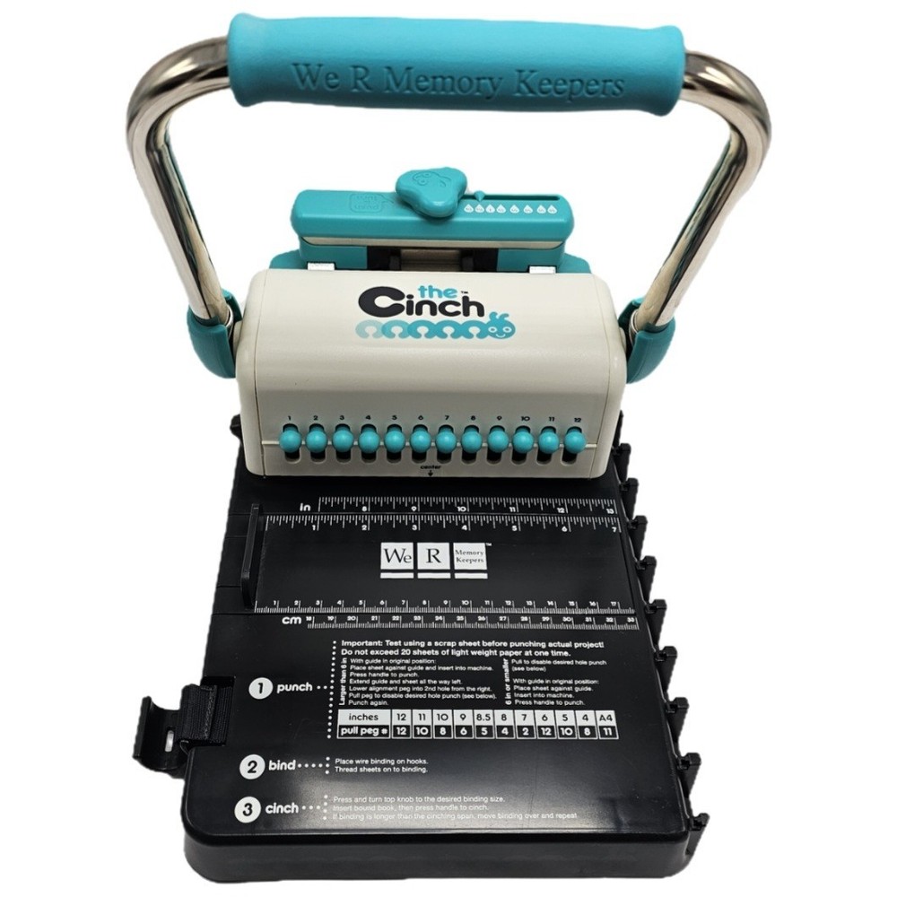 The Cinch Book Binding Machine Tool We R Memory Keepers & Book Board Pack Bundle