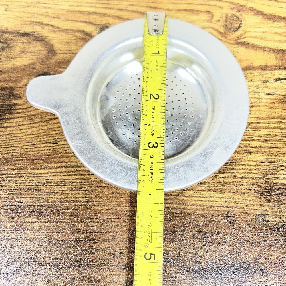 Aluminum Tea Strainer Mug Infuser Insert Loose Leaf Brewer Vintage