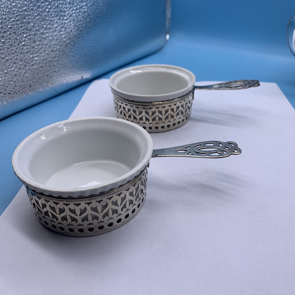 Vintage Sterling Silver Ramekins With Made In Germany Cup