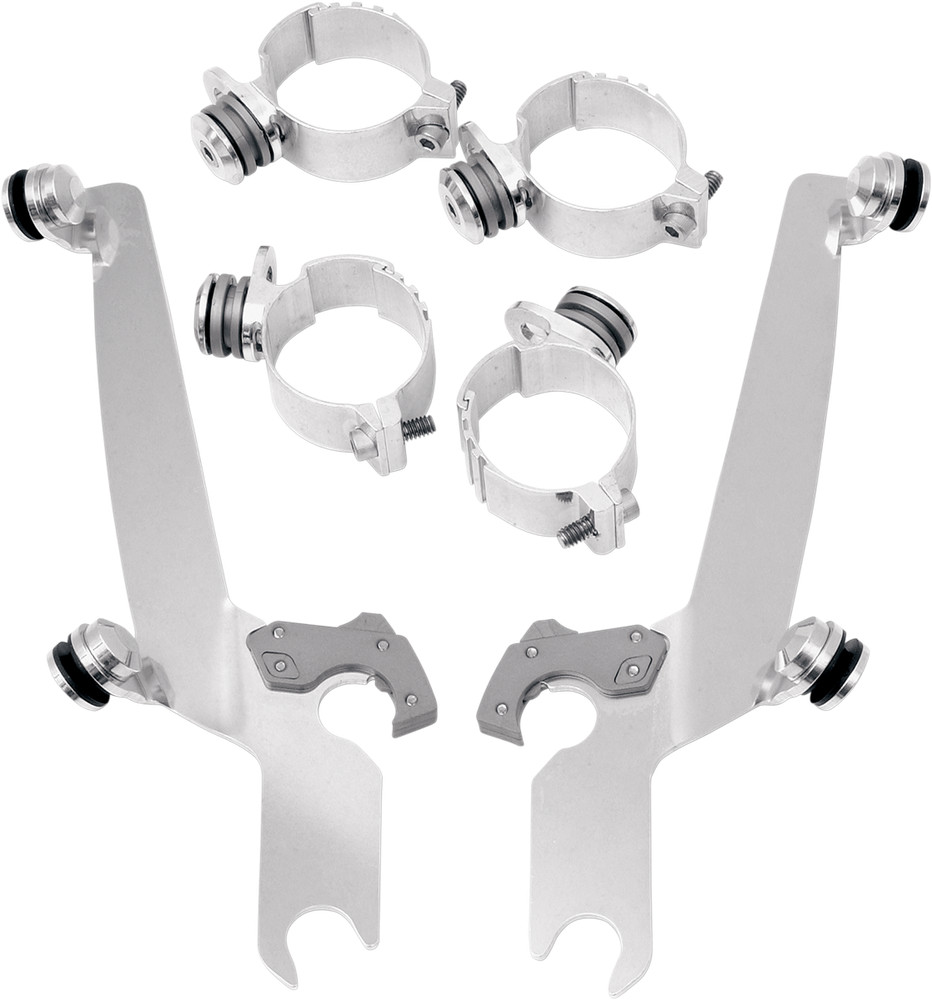 Memphis Shades Polished Trigger-Lock Mount Kit - Sportshield Windshield MEM8928