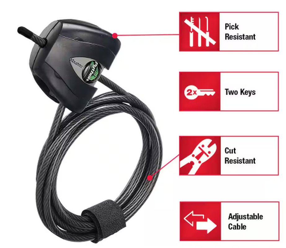 Python Cable Lock for Trail Camera Outdoor Equipment Locking Security Adjustable