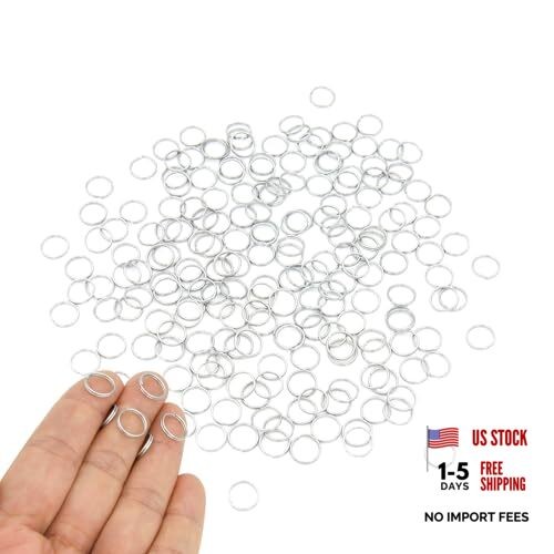 200pcs 10mm Mini Split Jump Ring with Double Loops Small Silver 10mm 200pcs