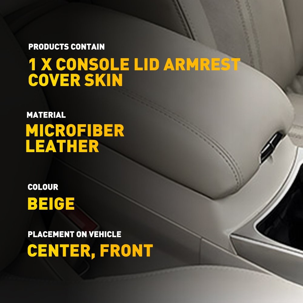 Middle Console Armrest Replacement Cover Beige for Cadillac SRX 2010-2016