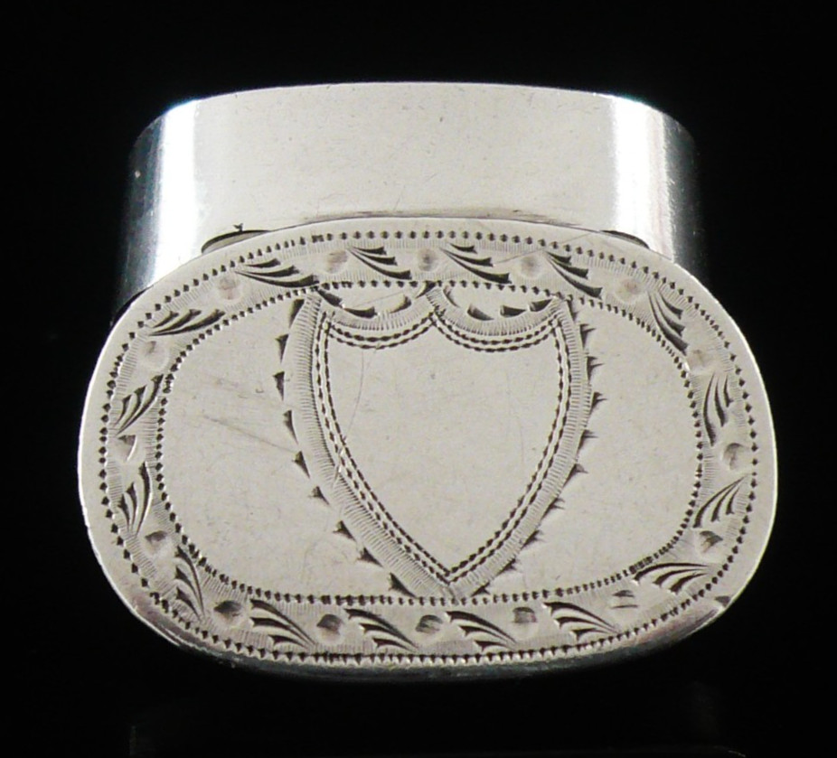 Antique Sterling Silver Patch Box, Hallmarked Birmingham 1800