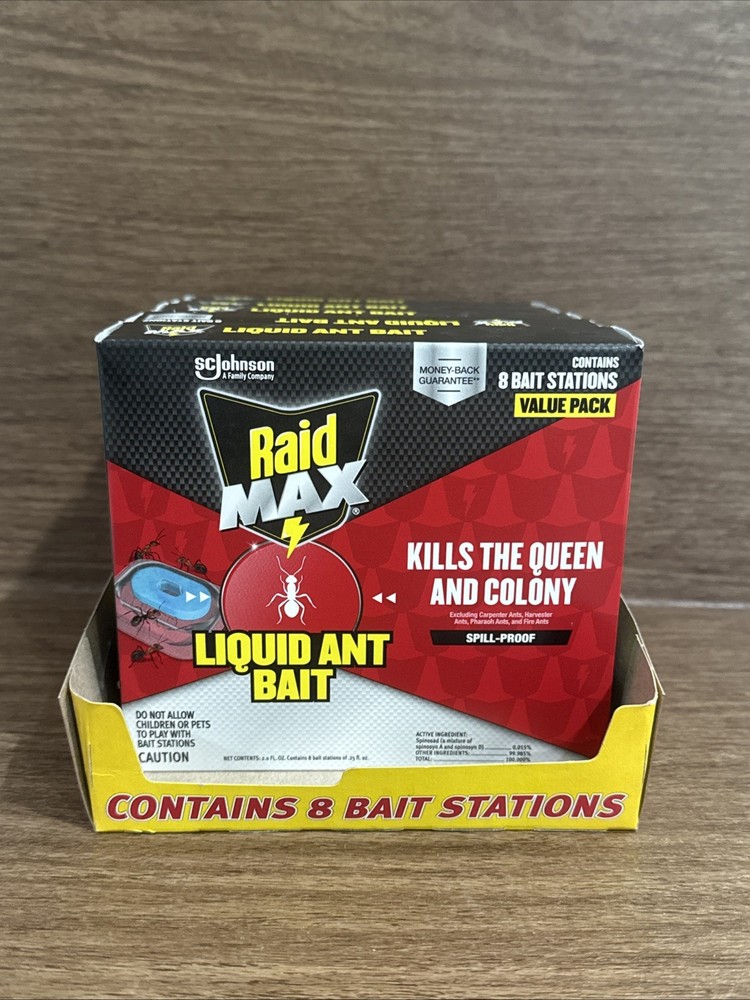 (5-boxes) Raid MAX Liquid Ant Bait 8 Count Value Pack