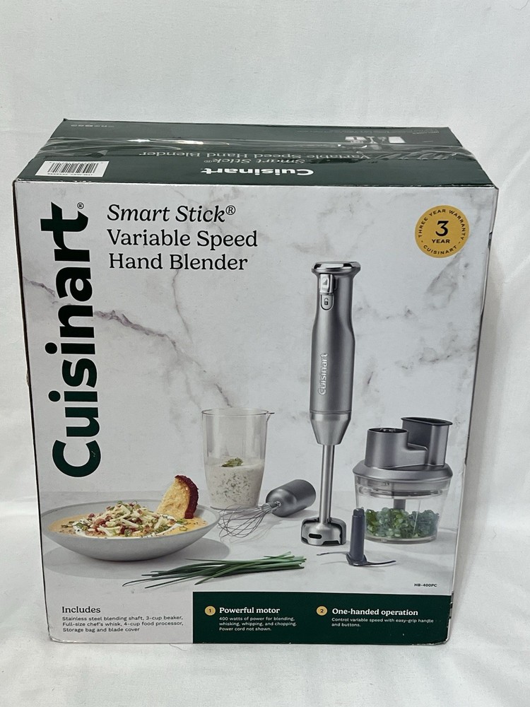 Cuisinart Smart Stick Variable Speed Hand Blender Food Processor HB-400pc Sealed