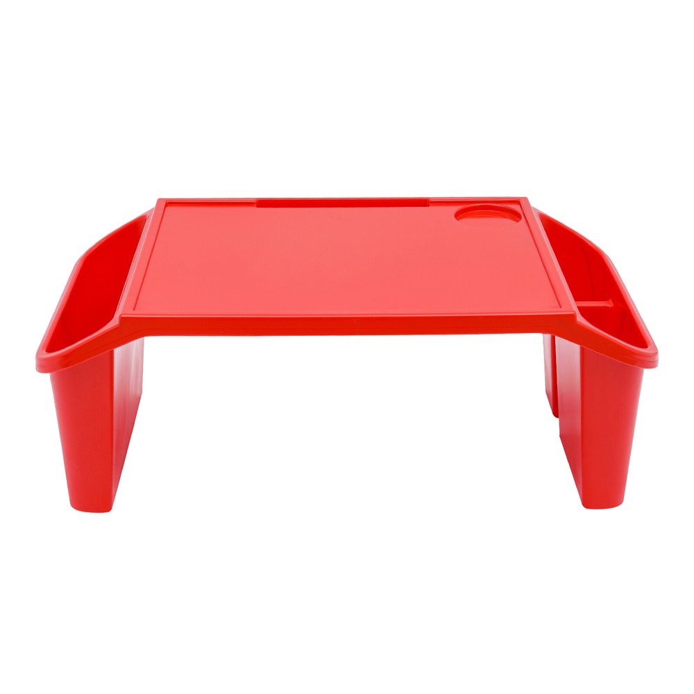 Kids Lap Desk, Portable Activity Tray with Side Storage, Stackable Plastic Desk
