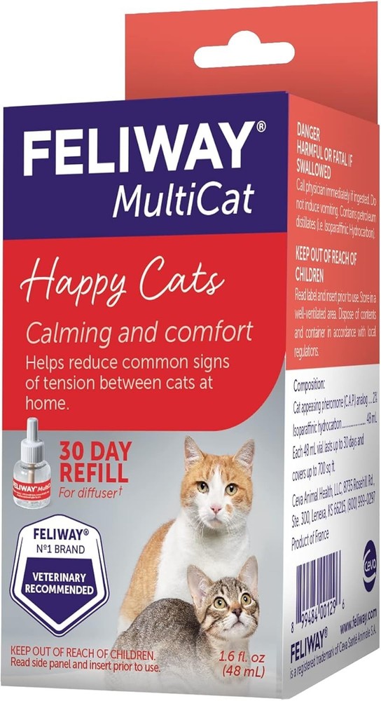 MultiCat 48ml Calming Refill for Diffuser - Drug-Free Pheromone Support for Cats