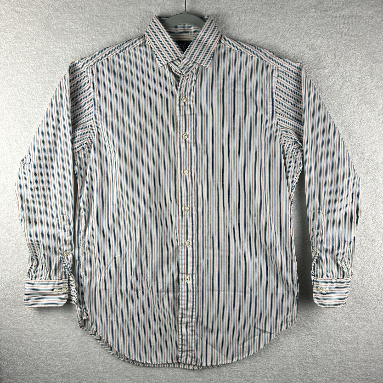 Polo Ralph Lauren Regent Fit Multicolor Striped Dress Shirt Men 15.5 32-33 (M)