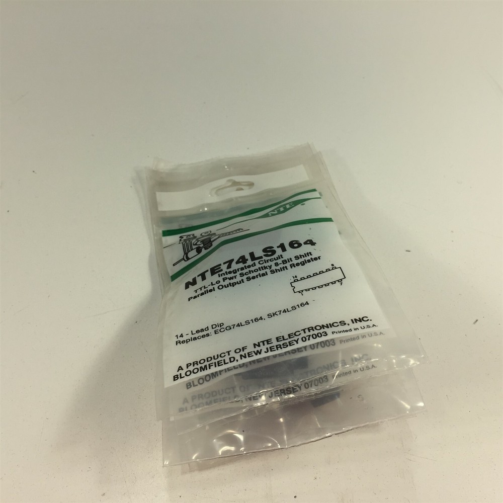 (1) NTE NTE74LS164 IC TTL − 8−Bit Parallel−Out Serial Shift Register