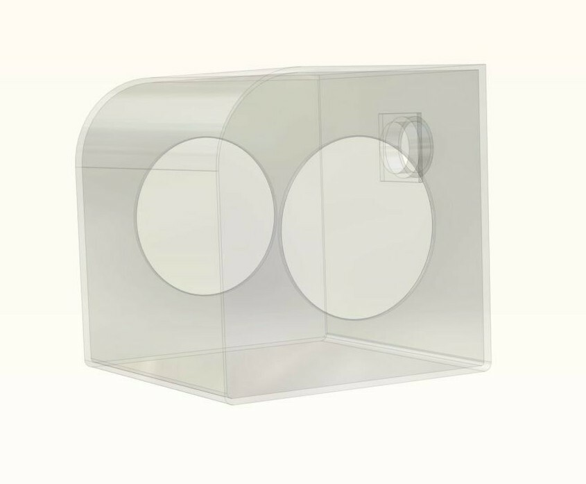 BENCH TOP JEWELRY POLISHING BOX with VACUUM CONNECTION & GRS MOUNT