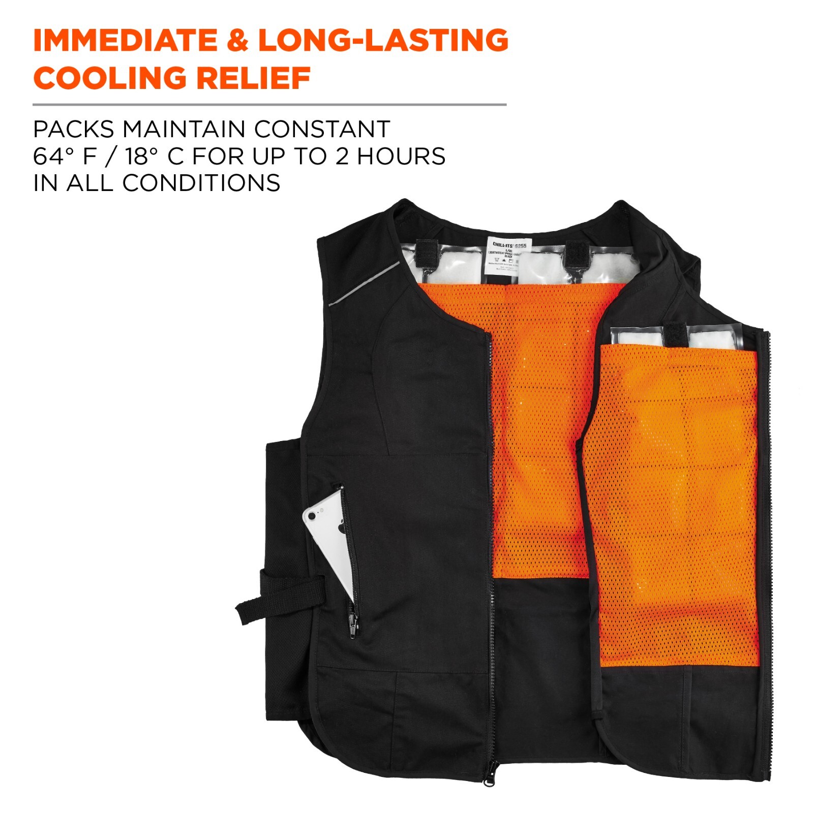 Ergodyne Chill-Its 6260 Cooling Vest with Packs S/M New