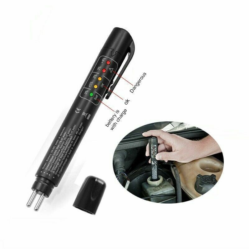 Brake Fluid Tester Pen 5 LED Auto Oil Moisture Diagnostic Tool For DOT3 DOT4DOT5