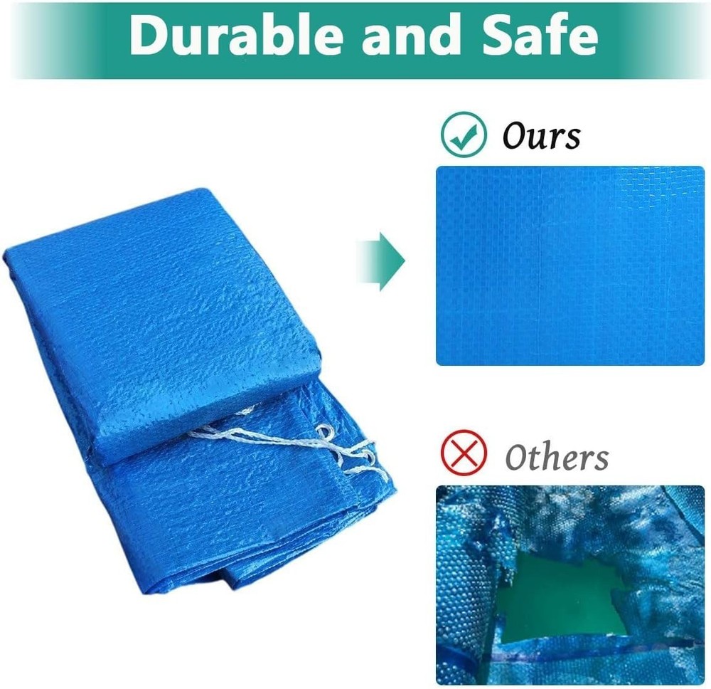 6FT Round Pool Cover: Solar Dust Protector with Drawstring Design for Elegance