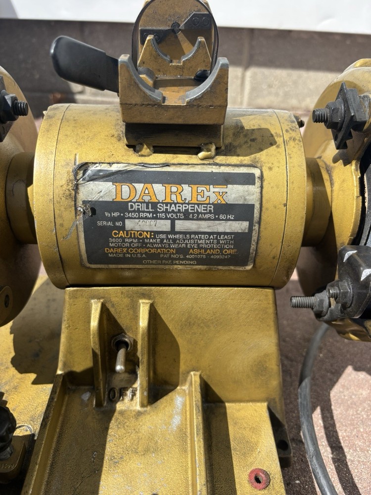 Darex Drill Sharpener 1/3HP Bench Grinder w/ Jig / MISSING HOLDER