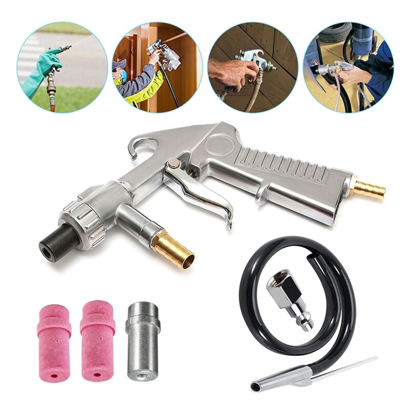 Practical Abrasive Tool Sand Blaster Kit with Ceramic Nozzles Tips for Sandblast