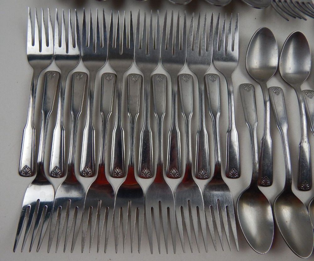 Oneida SHELTON Custom Stainless Flatware Spoons Forks Knives 54pc
