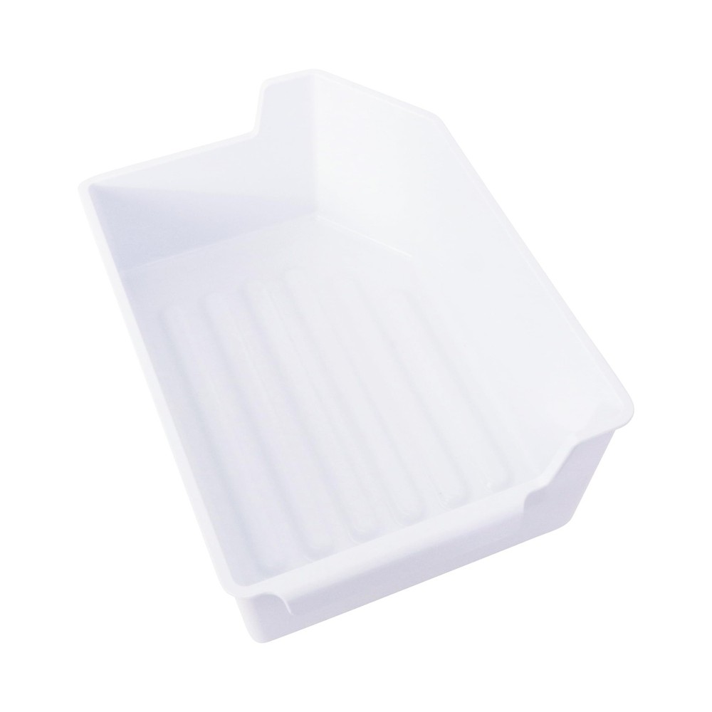 Kitchen Basics 101 240385201 Ice Cube Bucket Container Refrigerator, White