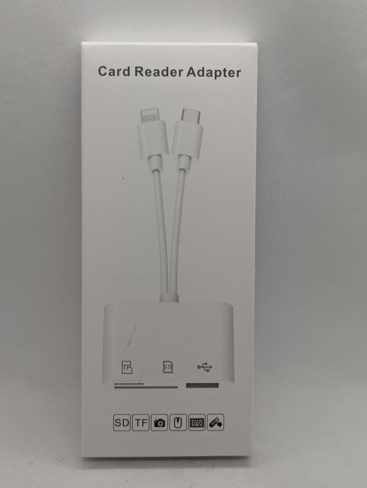 Card Reader Adapter For iPhone Or Type-C USB Flash Drives Camera Card Reader New