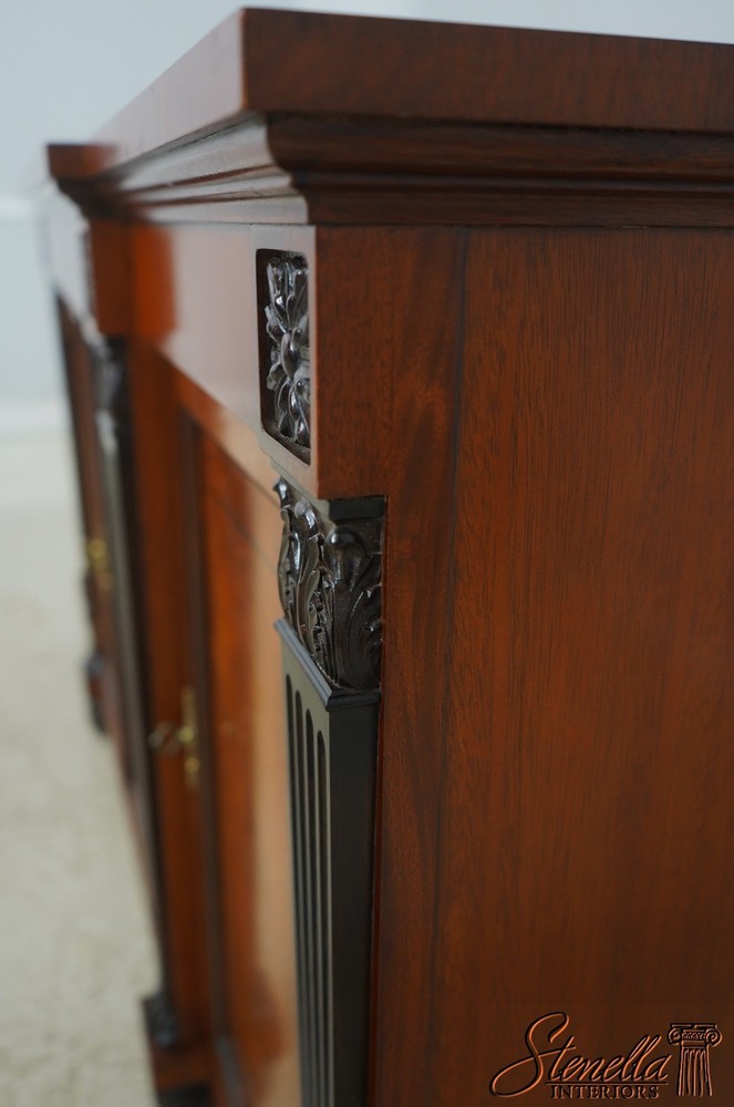 70548: BAKER Neoclassical Mahogany Sideboard w. Ebonized Details