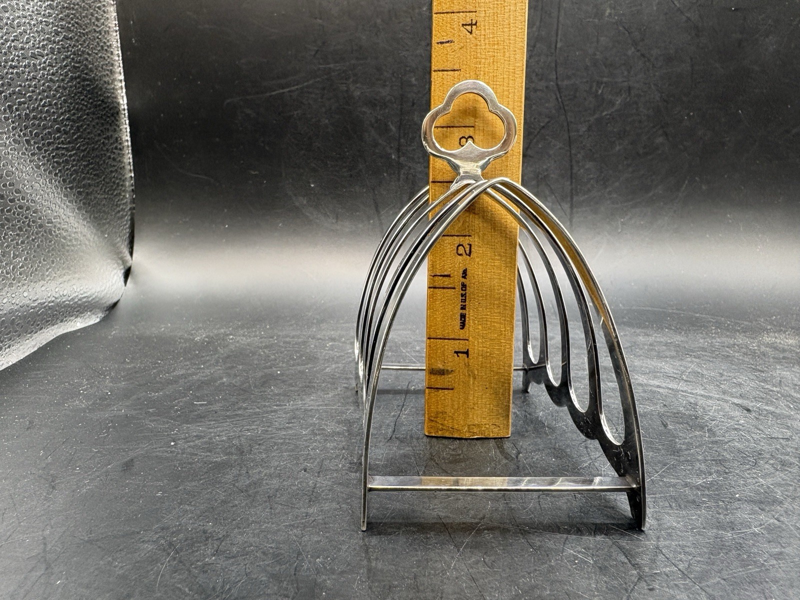 1938 Sterling Silver English Toast Rack Birmingham Gothic Arch