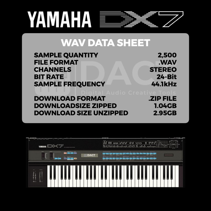Yamaha DX7 Synthesizer Sample Library (2,500 Samples) - Instant Access