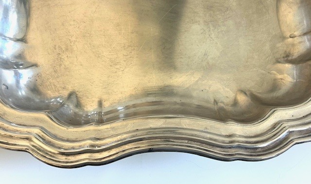 Gorham Heritage SIlverplate Fluted Rectangle Covered Serving Dish Tray Plate