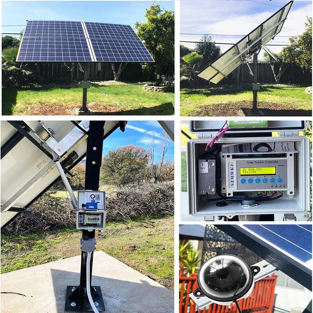 LCD 6000N Solar Panel Tracking Solar Tracker Controller 12V Linear Actuator Kits