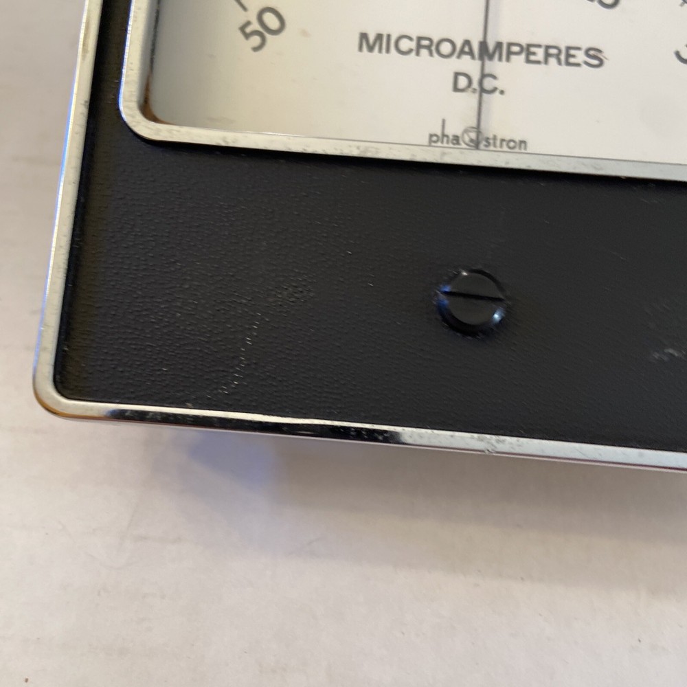 PHASTRON CUSTOM MICROAMPERES DC METER #H