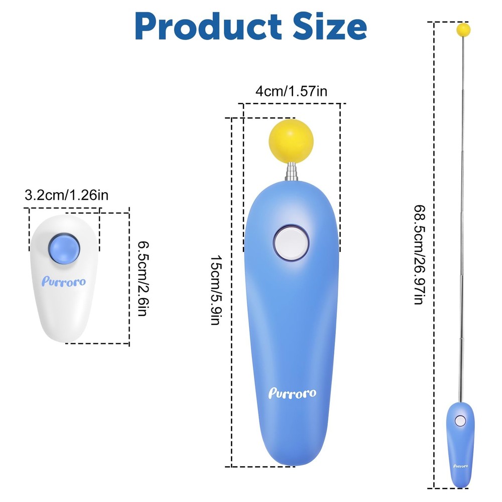Cat Training Clicker Kit – Includes Finger Clicker and Target Stick – Perfect...