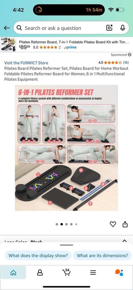 Pilates Reformer Set- Board Core Equipment Multifunctional