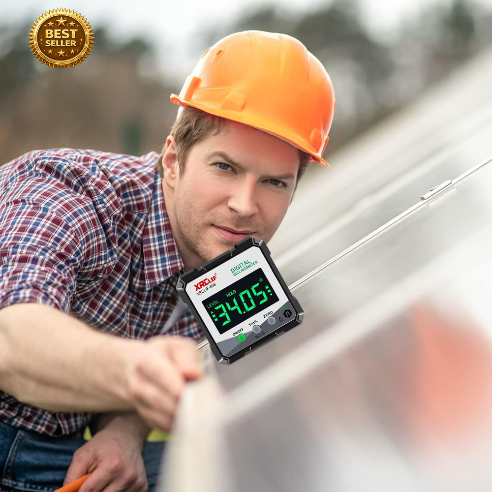 Digital Angle Gauge Meter, Magnetic Base Level Box Angle Finder Protractor Beve