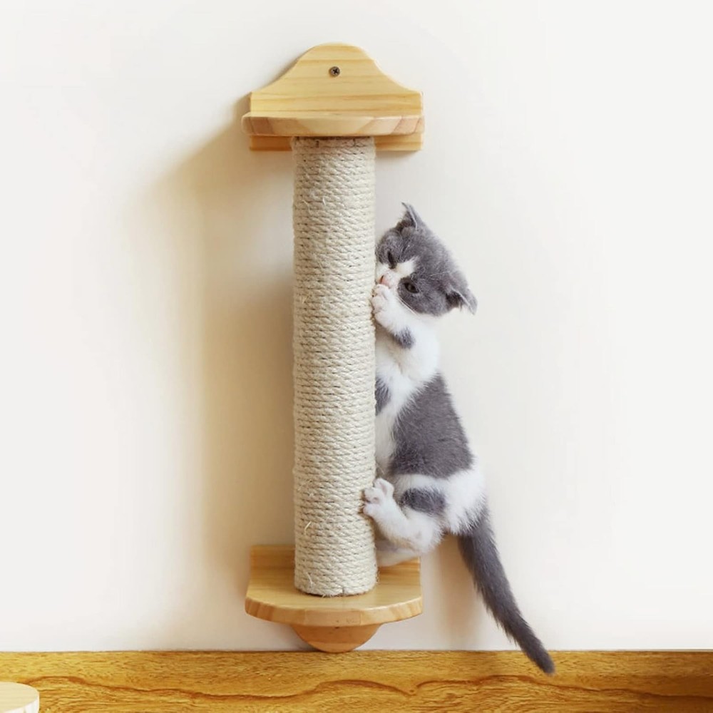 15" Cat Scratching Replacement Posts Natural Sisal Scratcher Post L, White