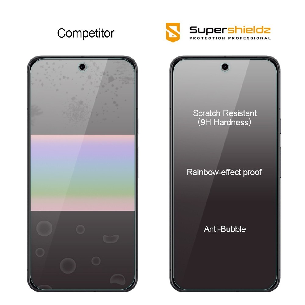 [3-Pack] Supershieldz Tempered Glass Screen Protector for Google Pixel 9