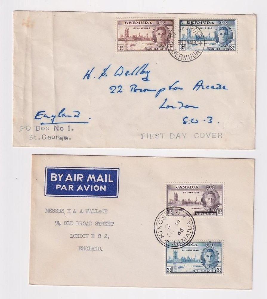 Br Commonwealth GVI First Day Covers, Covers.