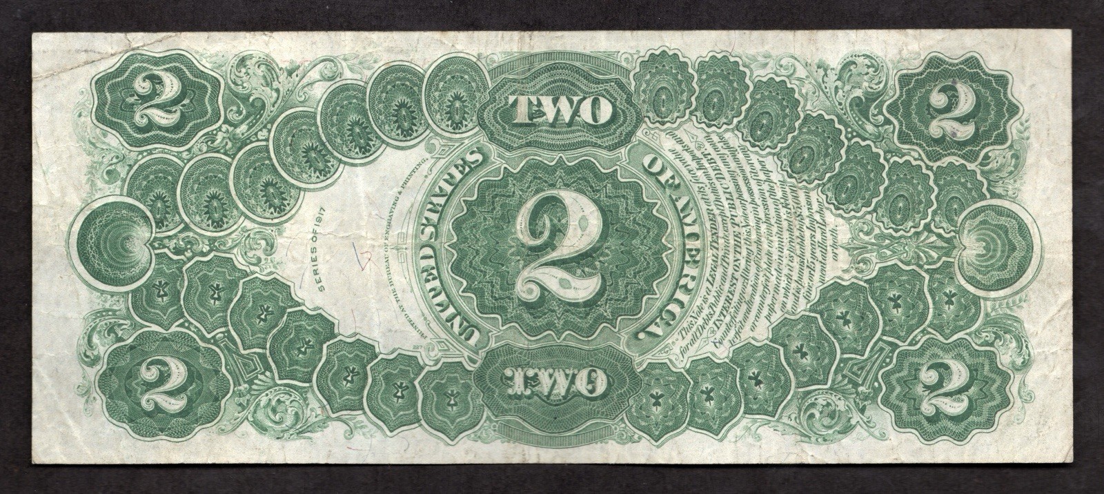 1917 $2 Legal Tender Note Fr. 60 - VF