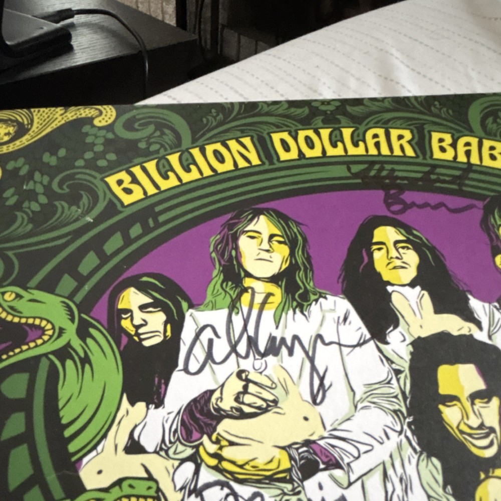 Alice Cooper Billion Dollar Babies Trillion Dollar signed insert 4 signatures