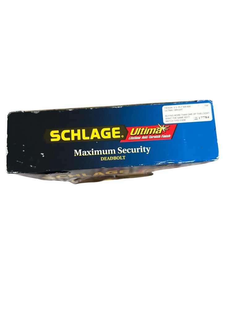 Schlage Ultima Maximum Security Deadbolt + Keyed Entry~Grade 2 Maximum Security