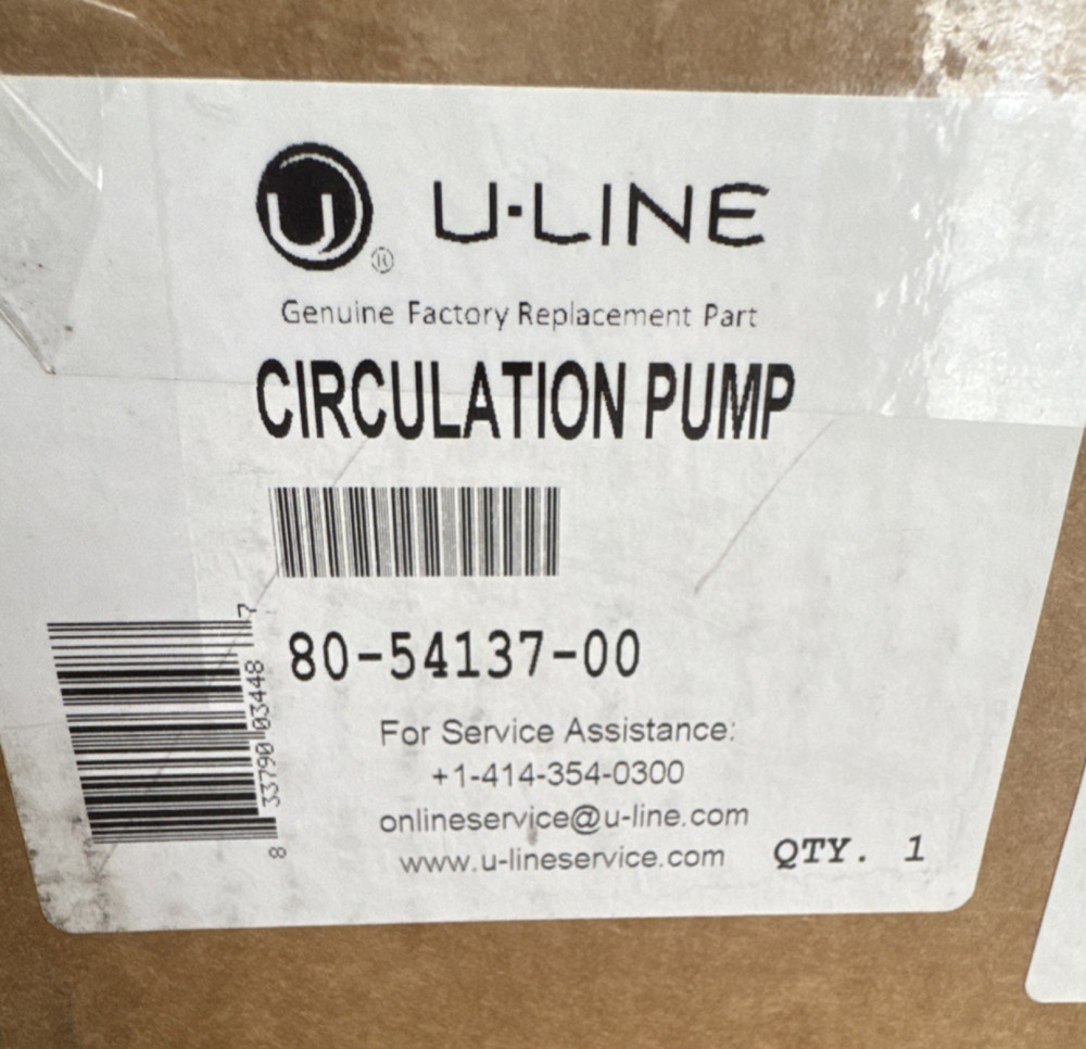 U-Line Circulation Pump 80-54137-00 Replacement Circulation Pump