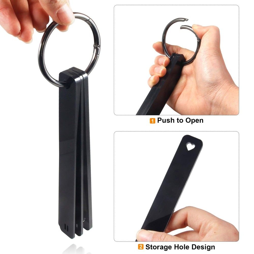 8 Pcs Polymer Clay Depth Guide Set, 4 Size for Adjustable Thickness Black