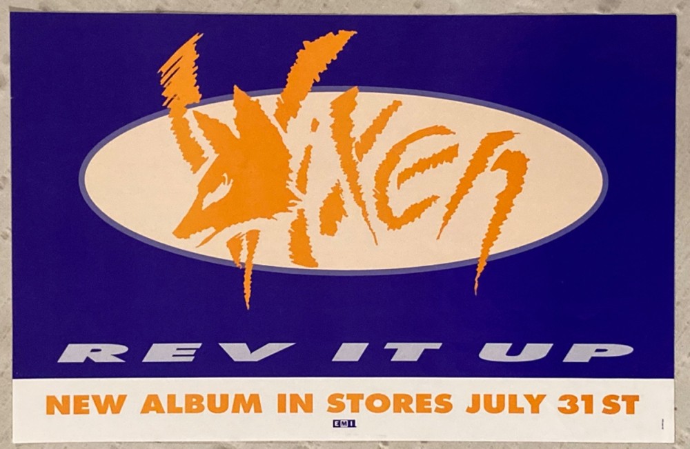 Vixen 1990 Promo Poster Banner Rev It Up G