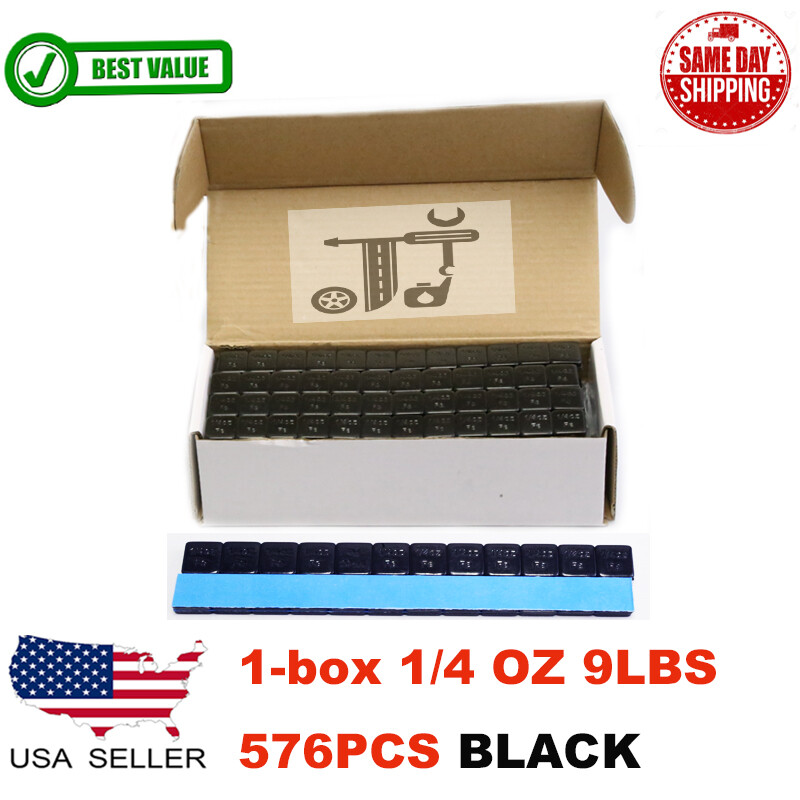 6box 1/4,1/2,1OZ GRAY & BLK WHEEL WEIGHTS STICK-ON ADHESIVE TAPE 54 LB LEAD-FREE