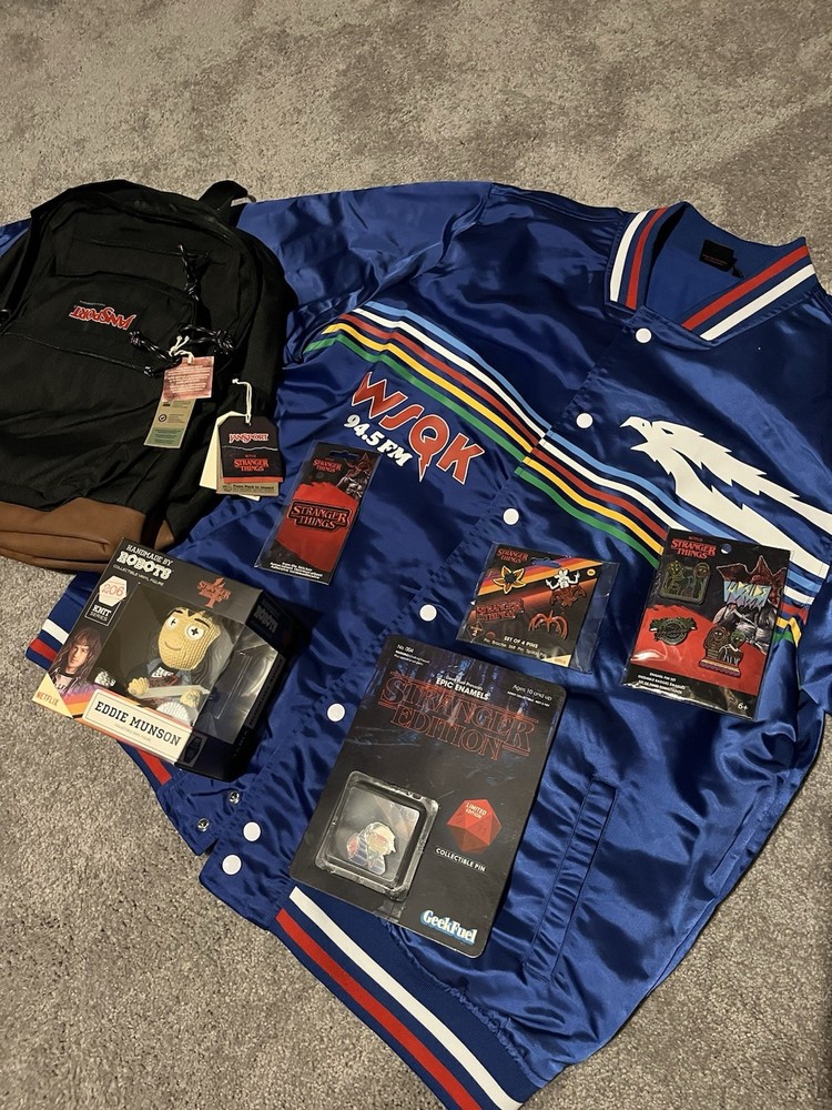 Stranger Things Backpack Bundle with Pin Set & Bonus Extras