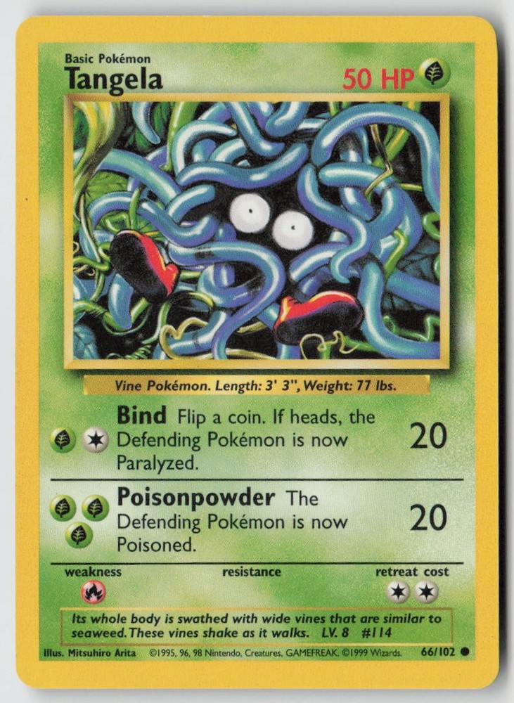 Tangela 066/102 - Base Set Normal - PTCG - LP