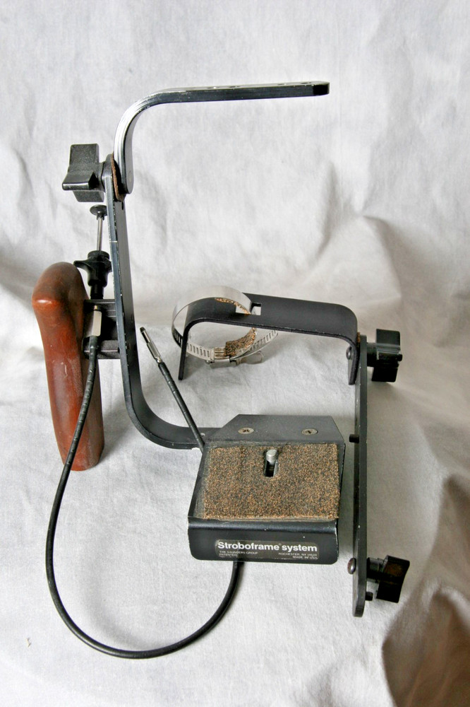 Stroboframe fixed flash bracket for 6x6 SLR camera with cable release
