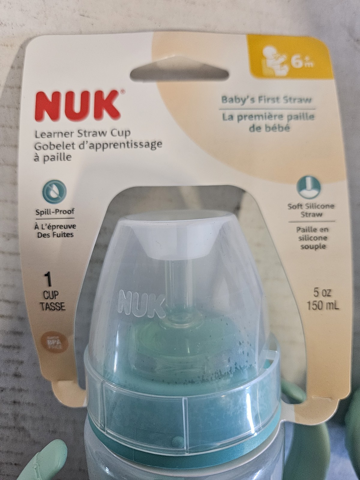 NUK Learner Transition Sippy Cup Removable Handles 5oz 2pk Hot Air Balloons
