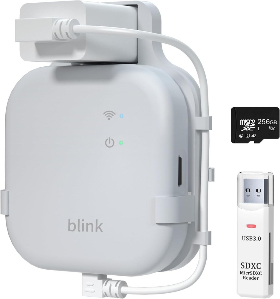 256GB Micro SD Card & Outlet Wall Mount for Blink Sync Module XR